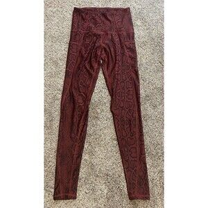 Champion Women’s Leggings Small Snake Skin Red Pockets Skinny Leg Active Pant